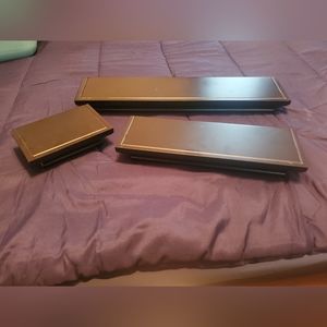 3 Black Floating shelves